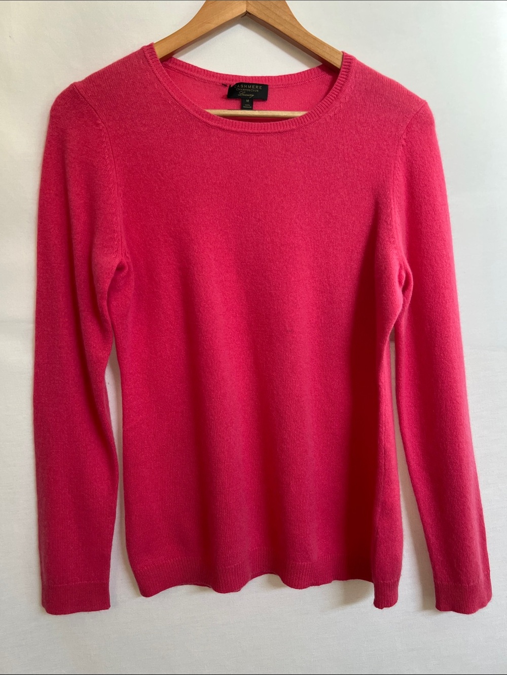 Charter Club Hot Pink 100% Cashmere Crewneck Sweater